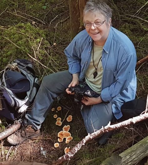 Ann in mushroom paradise