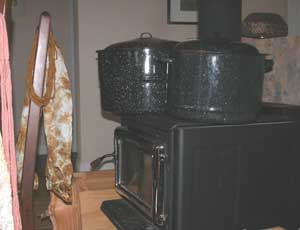 Dyepots on the stove