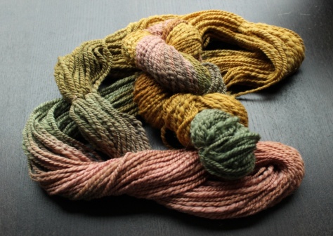 Thrice-dipped yarn